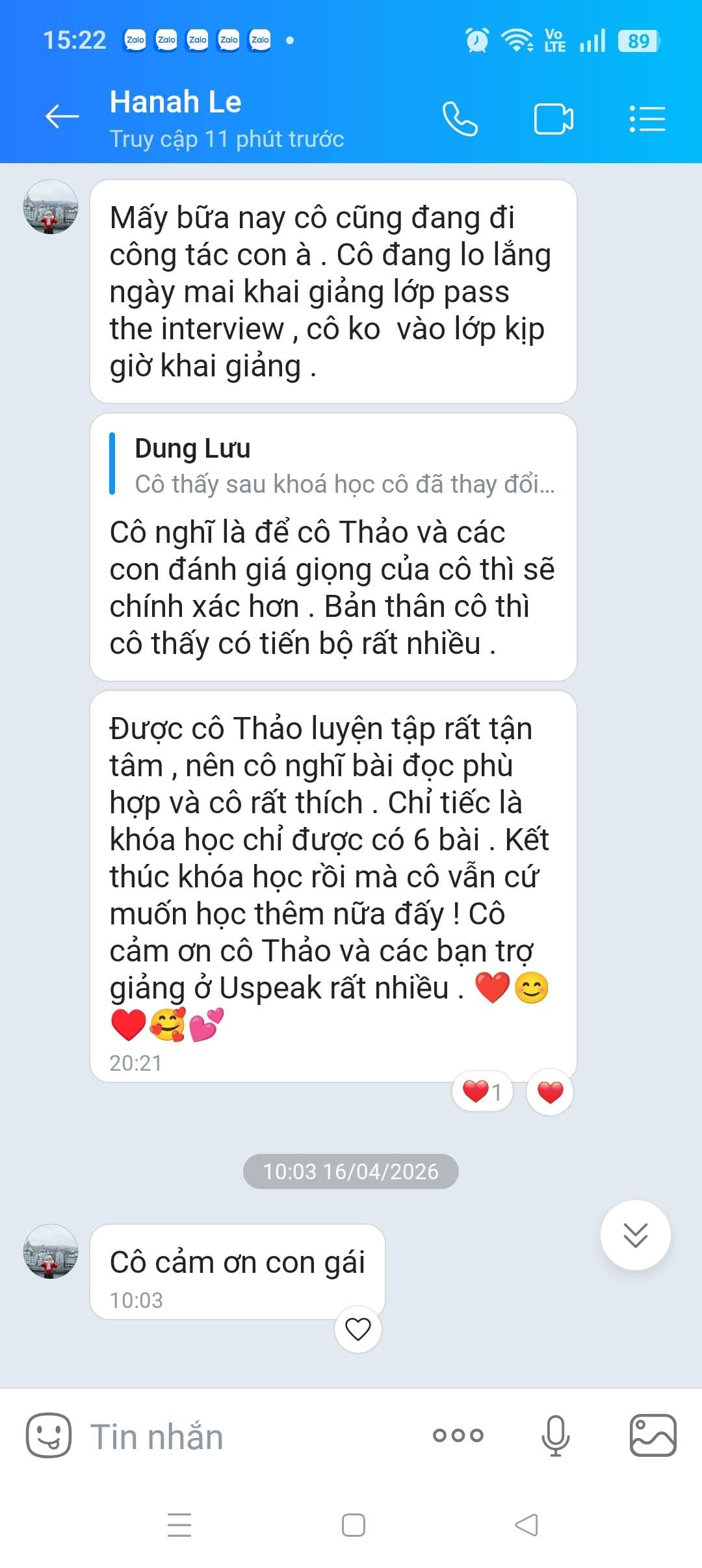 Phản hồi học viên Shape Your Voice 3