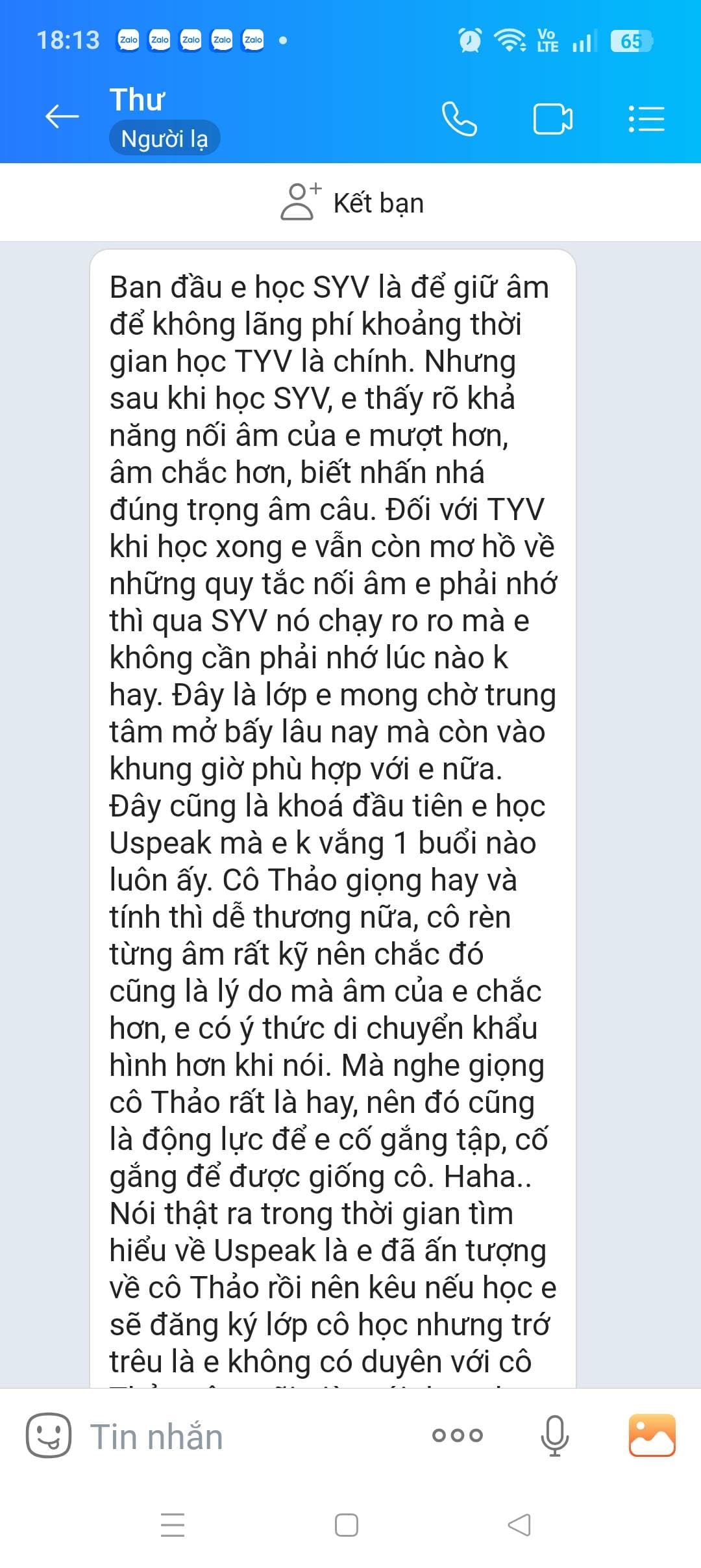 Phản hồi học viên Shape Your Voice 1